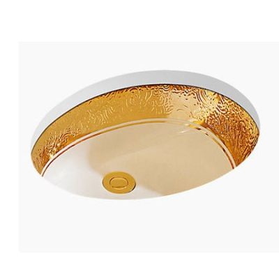 Chậu rửa lavabo Kohler K-14008T-PD-0 âm bàn mạ vàng
