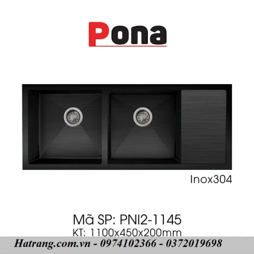 Chậu rửa bát PONA PNI2-11045 (đen)