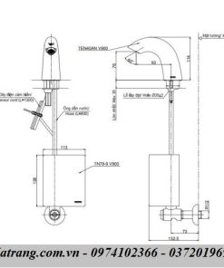 Bản kĩ thuật Vòi cảm ứng lavabo TOTO TEN40ANV900/TN78-9V900/HAP004A
