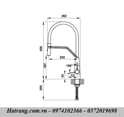 Vòi rửa bát Hafele HT20-CH1F187