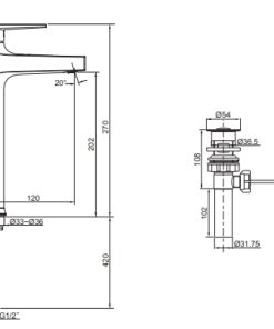 Vòi rửa lavabo Kohler K-74026T-4E2-CP