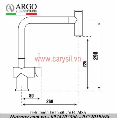 Vòi rửa bát Carysil G-2485-02