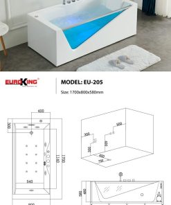 Bồn tắm massage Euroking EU-205