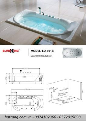 Bồn tắm massage Euroking EU-301B