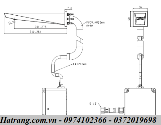 Vòi chậu cảm ứng gắn tường American Standard WF-8511 AC (Điện)