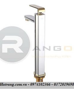 Vòi rửa mặt nóng lạnh 1 lỗ 35cm vàng crom cao cấp Rangos RG-305V6